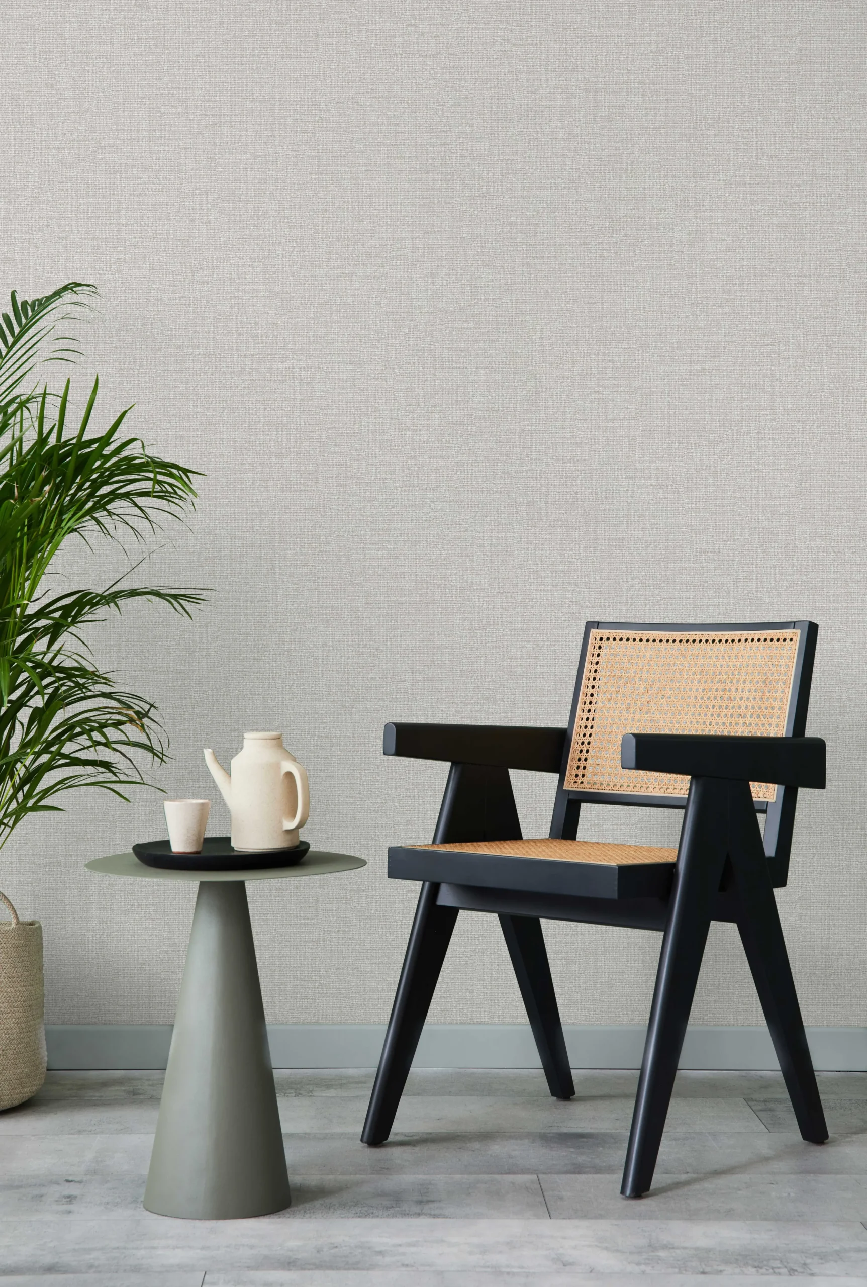 Gray Embossed Wallpaper – Understated Luxury (24110-1)